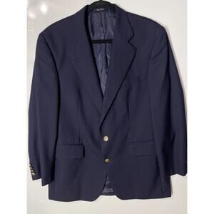 Ralph Lauren VTG CHAPS Mens Navy Blue Blazer Business Sport Coat  Size 40R